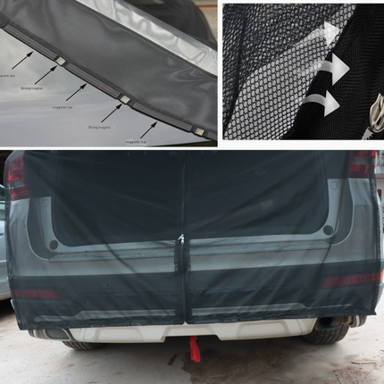 XL Magnetic Car Tailgate Mosquito Net - Camping and Outdoor Bug Screen.