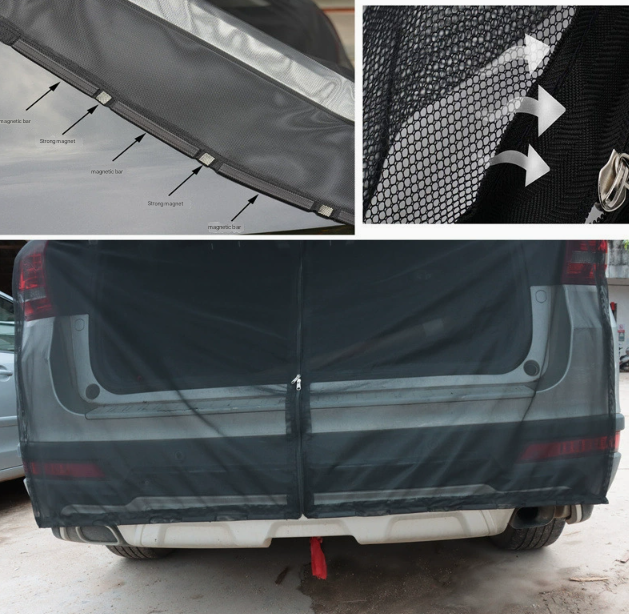 XL Magnetic Car Tailgate Mosquito Net - Camping and Outdoor Bug Screen.