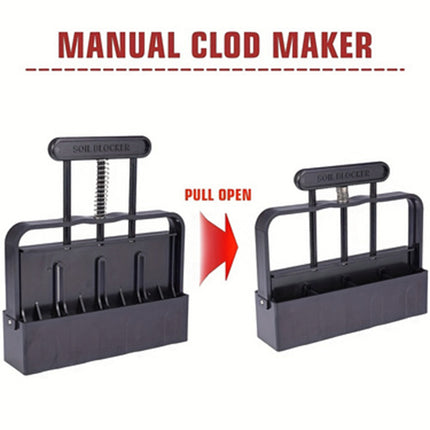 5x5 Soil Block Maker - Durable Handheld Gardening Tool for Seed Starting.
