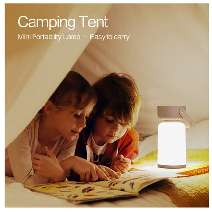 Blue Rechargeable Portable Camping Lantern - Lightweight LED Tent Light with Handle.