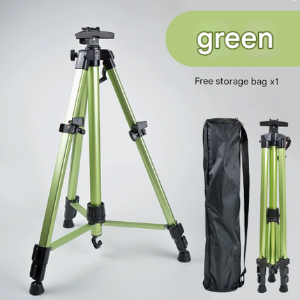 Green Portable Folding Artist Tripod Easel - Adjustable Stand for Sketching & Painting (Collapses to 54cm).