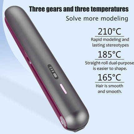 2-in-1 Hair Straightener and Curler, Portable with Adjustable Heat.