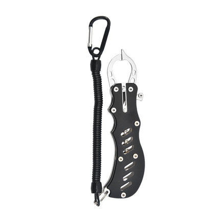2 PCS Black Multi-Function Fishing Hook Remover Tool - Durable, Lightweight, and Compact.