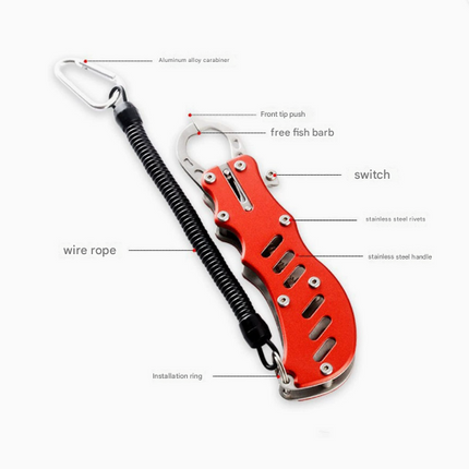 2 PCS Black Multi-Function Fishing Hook Remover Tool - Durable, Lightweight, and Compact.