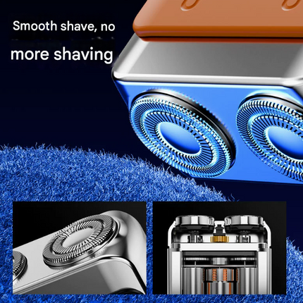 Black Electric Shaver - Compact and Portable, USB Rechargeable with Digital Display, Ergonomic Design.