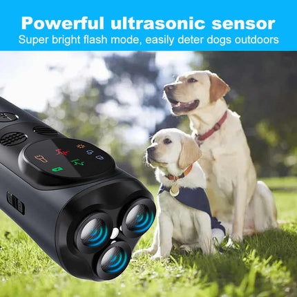 Ultrasonic Dog Repeller – High-Power, Flash Mode, Effective Outdoor Use for Controlling Aggressive Dogs.
