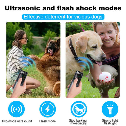 Ultrasonic Dog Repeller – High-Power, Flash Mode, Effective Outdoor Use for Controlling Aggressive Dogs.
