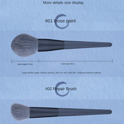 Beige 11-Piece Professional Makeup Brush Set with Cosmetic Bag - Premium Synthetic Fiber, Wooden Handle, Aluminum Tube.
