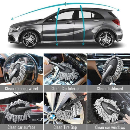 Type B 9-Piece Car Wash Tool Kit - Tire & Wheel Brushes, Wash Mitt, Microfiber Towels, and Wax Sponge Set.