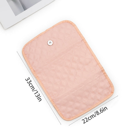 Pink Portable Travel Jewelry Organizer Roll - Foldable Jewelry Storage Pouch for Earrings, Rings, and Necklaces(Jewellery is a shooting prop and is not included).