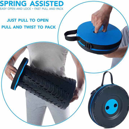 Black Portable Outdoor Telescopic Folding Stool with 100 Weight-Bearing Buckles, Lightweight and Compact Design, Perfect for Fishing, Camping, and Travel.