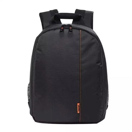 Orange Lining Water-Resistant DSLR Camera Backpack with Tripod Holder, Lightweight and Spacious Photography Bag for Outdoor Use(Camera and accessories are props, not included).