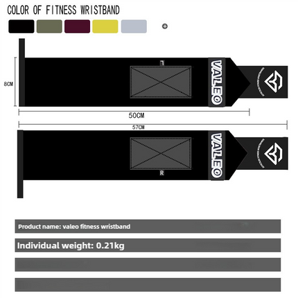 1 Pair Black Heavy-Duty Gym Wrist Wraps for Weightlifting, Powerlifting, and Injury Prevention.