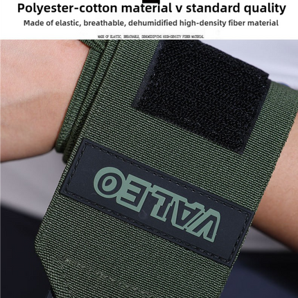 1 Pair Black Heavy-Duty Gym Wrist Wraps for Weightlifting, Powerlifting, and Injury Prevention.