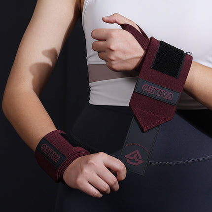 1 Pair Claret Heavy-Duty Gym Wrist Wraps for Weightlifting, Powerlifting, and Injury Prevention.
