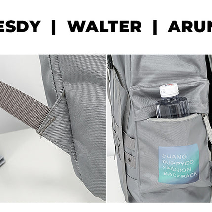 Red Trendy Street Style Backpack - Large Capacity for Hiking, Students & Everyday Use.
