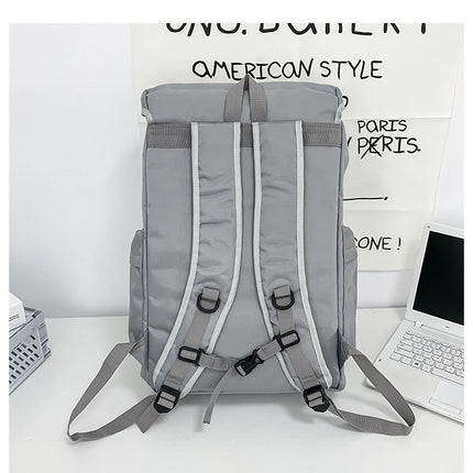 Red Trendy Street Style Backpack - Large Capacity for Hiking, Students & Everyday Use.