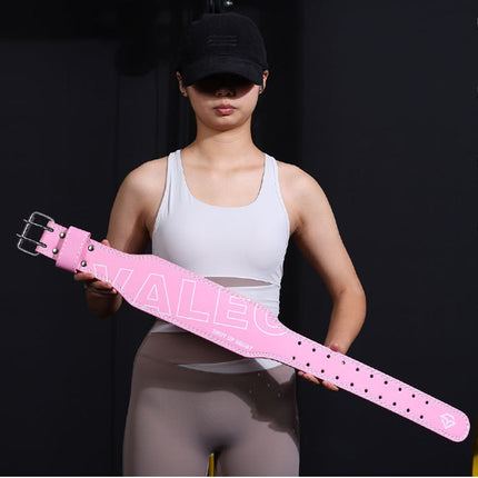 Size M Pink Professional Weightlifting Belt with Sponge Padding for Deep Squat and Deadlift - Men and Women Fitness Support.