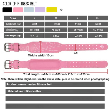 Size M Pink Professional Weightlifting Belt with Sponge Padding for Deep Squat and Deadlift - Men and Women Fitness Support.