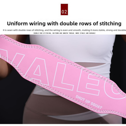 Size M Pink Professional Weightlifting Belt with Sponge Padding for Deep Squat and Deadlift - Men and Women Fitness Support.