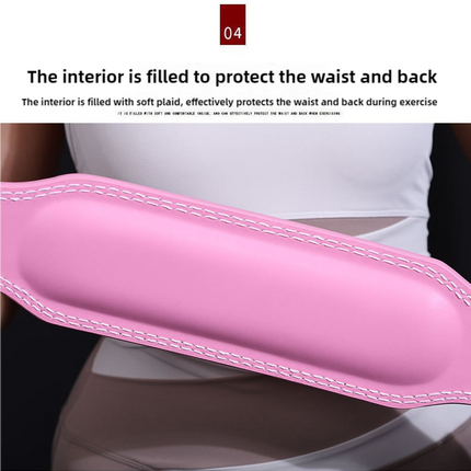 Size M Pink Professional Weightlifting Belt with Sponge Padding for Deep Squat and Deadlift - Men and Women Fitness Support.