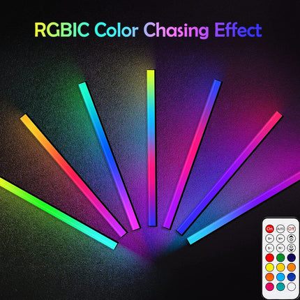 2 Pcs RGB LED Gaming Light Bar - Dual Color Temperature & Adjustable RGB Effects, USB-Powered Backlight for Monitors, Remote & Button Control, 30cm Lightweight Design.