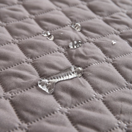 75*75CM Grey Waterproof & Scratch-Resistant Pet Sofa Protector Mat with Pillow | Cat & Dog Bed, Washable, All-Season.