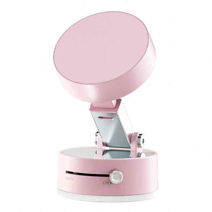 Pink Magnetic Phone Mount for Cars and Home, 360° Rotating Magnetic Stand with PC Mirror Sticker.