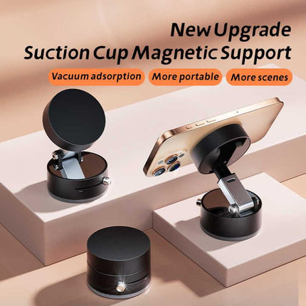 Pink Magnetic Phone Mount for Cars and Home, 360° Rotating Magnetic Stand with PC Mirror Sticker.