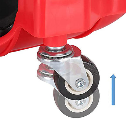 1 Pair Set Red Multi-Function Knee Pads with Swivel Wheels for Comfortable Knee Protection – Ideal for Construction, Tiling, Woodworking & More.