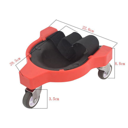 1 Pair Set Red Multi-Function Knee Pads with Swivel Wheels for Comfortable Knee Protection – Ideal for Construction, Tiling, Woodworking & More.