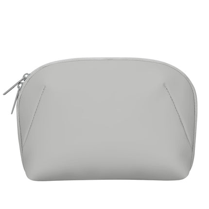 Grey Large Capacity Multi-functional PU Digital Storage Organizer Bag, Waterproof & Portable, for Cables, Chargers, and Accessories.