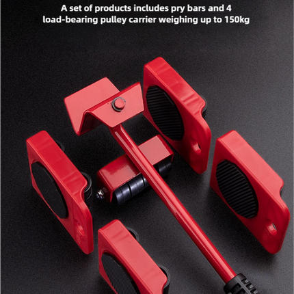 2 Pcs Red Heavy Duty Furniture Moving System, Sliding Dolly Tools for Easy Transport of Appliances, Furniture, and Heavy Objects.