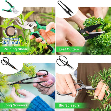 24-Piece Bonsai Tree Tool Kit for Gardening Starters – Complete Bonsai Care Set with Organizer Bag.