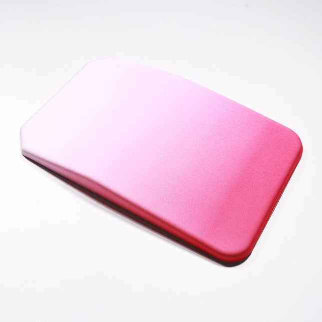 Gradual Pink Ergonomic PU Anti-Slip Mouse Pad with Wrist Support - Rectangular Gradient Desk Mat for Gaming and Office Use.