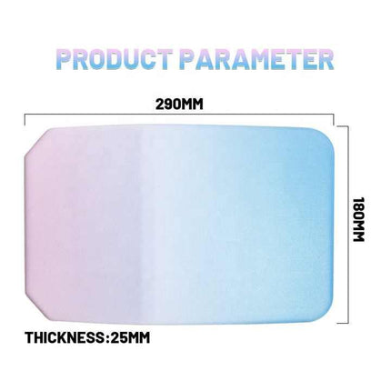 Gradual Pink Ergonomic PU Anti-Slip Mouse Pad with Wrist Support - Rectangular Gradient Desk Mat for Gaming and Office Use.
