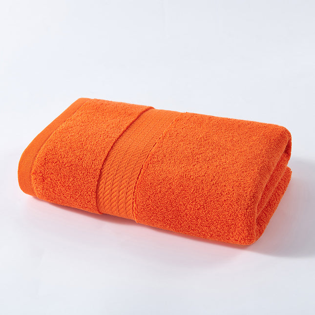 Bright Orange Premium Thick Cotton Bath Towel for Adults - Soft and Absorbent Bathroom Towel.