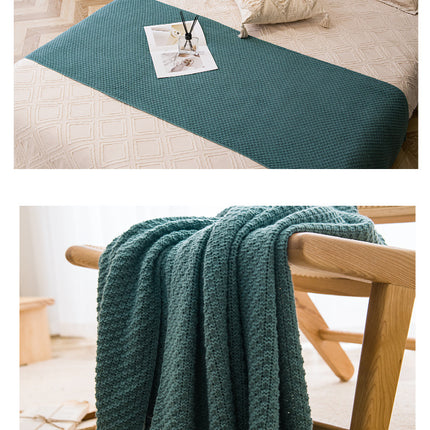 Beige 110cm x 150cm Soft Tassel Throw Blanket for Sofa or Bed, Cozy  Casual Blanket for Office Nap, Minimalist Bed End Cover.