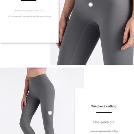 Size M Black High-Waisted Seamless Yoga Pants for Women - Tummy Control, Butt Lifting & Back Waistband Pocket.