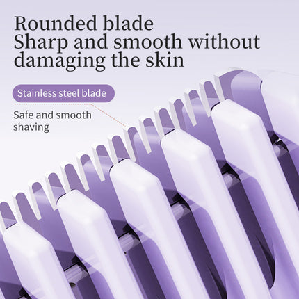 Purple Double-Headed Hair Removal Trimmer - Precision Shaving & Shortening with Type-C Charging.