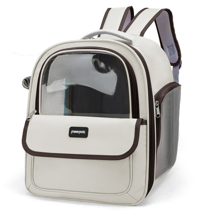 Coffee Pet Carrier Backpack - Space Capsule Design for Cats & Small Dogs.