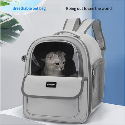 Coffee Pet Carrier Backpack - Space Capsule Design for Cats & Small Dogs.