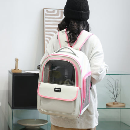 Coffee Pet Carrier Backpack - Space Capsule Design for Cats & Small Dogs.