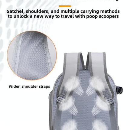 Coffee Pet Carrier Backpack - Space Capsule Design for Cats & Small Dogs.