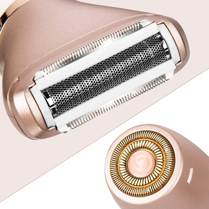 2-in-1 Women's Hair Removal Device - Electric Shaver & Facial Epilator, USB Rechargeable, Waterproof.