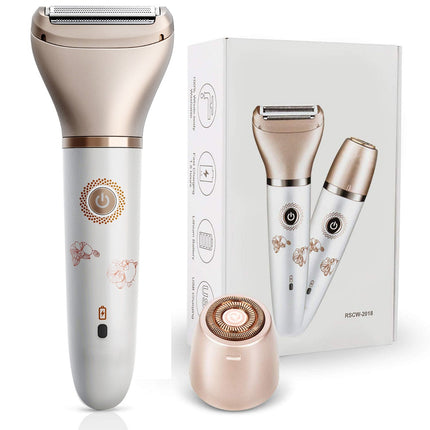 2-in-1 Women's Hair Removal Device - Electric Shaver & Facial Epilator, USB Rechargeable, Waterproof.