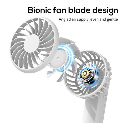 Apricot Portable Multifunctional Clip Fan DQ261 - 1000mAh Battery, 3-Speed, Quiet Cooling for Summer.