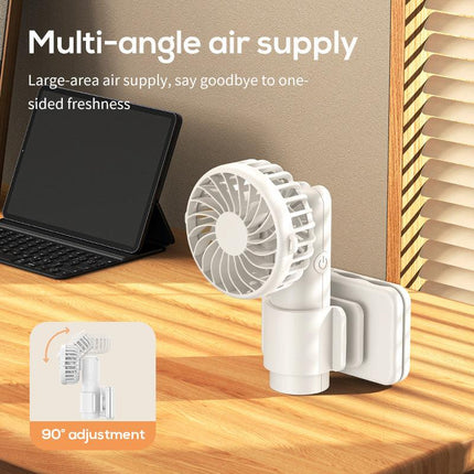Ice Green Portable Multifunctional Clip Fan DQ261 - 1000mAh Battery, 3-Speed, Quiet Cooling for Summer.
