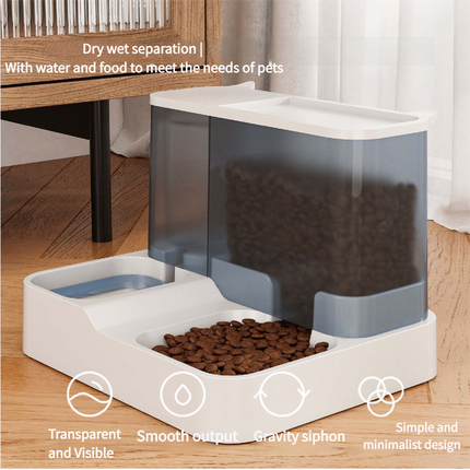 Blue Pet Feeder 3L Automatic Cat Feeder and Water Dispenser - Hassle-Free Hydration and Feeding.