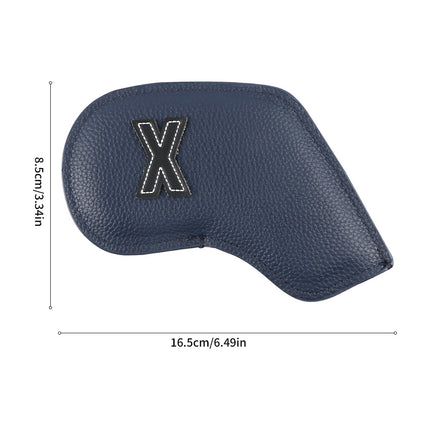 Premium PU Leather Golf Iron Headcover Set (10pcs) | Numbered 3-9, P, S, A | Protective Club Covers for Irons.